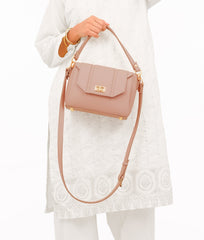RTW Creation - Peach compact top-handle cross-body bag