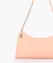RTW Creation - Peach elongated chain handle purse