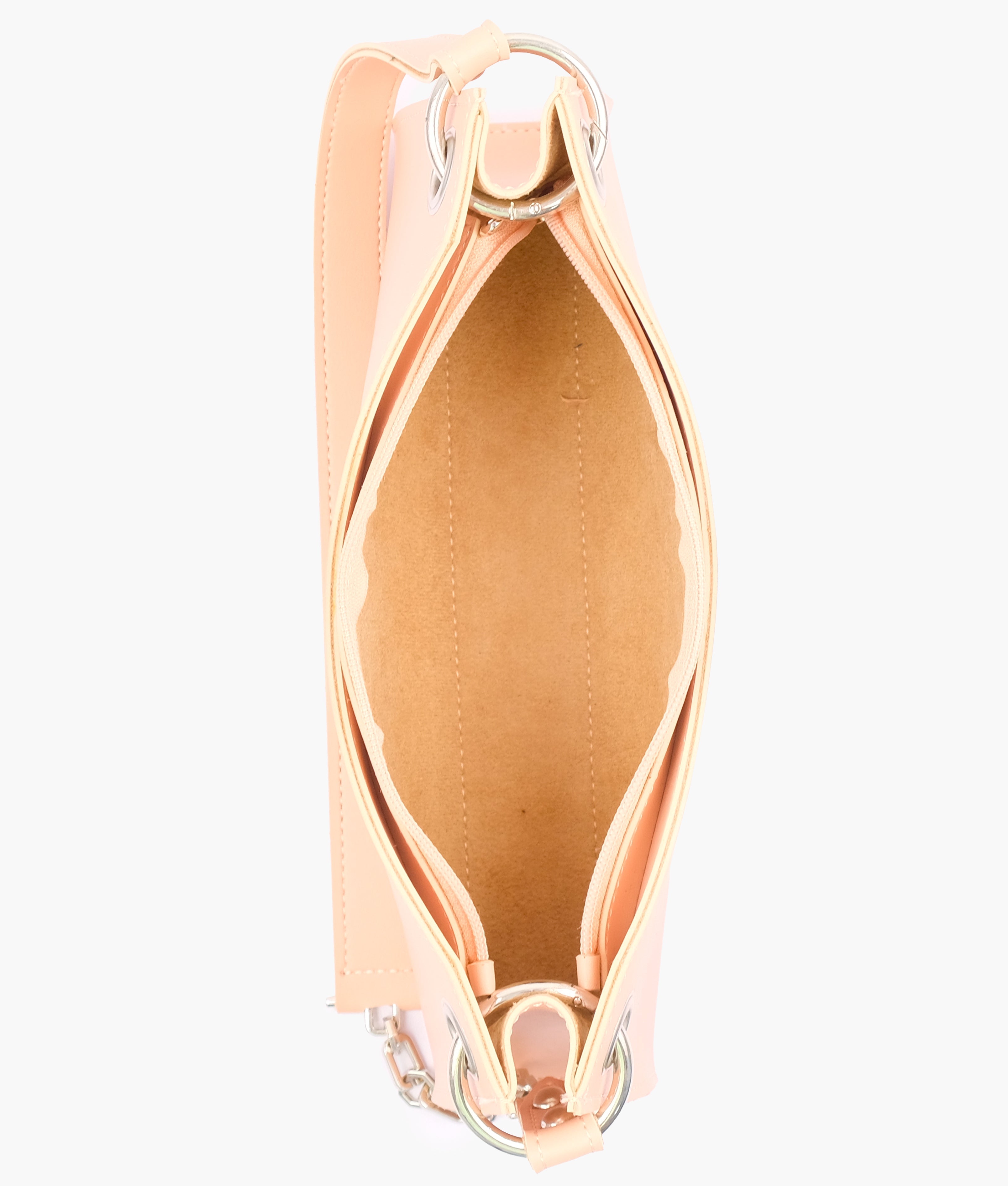 RTW Creation - Peach elongated chain handle purse