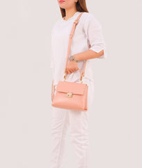 RTW Creation - Peach mini top-handle bag