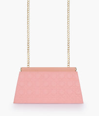 RTW Creation - Peach quilted evening clutch with snap closure