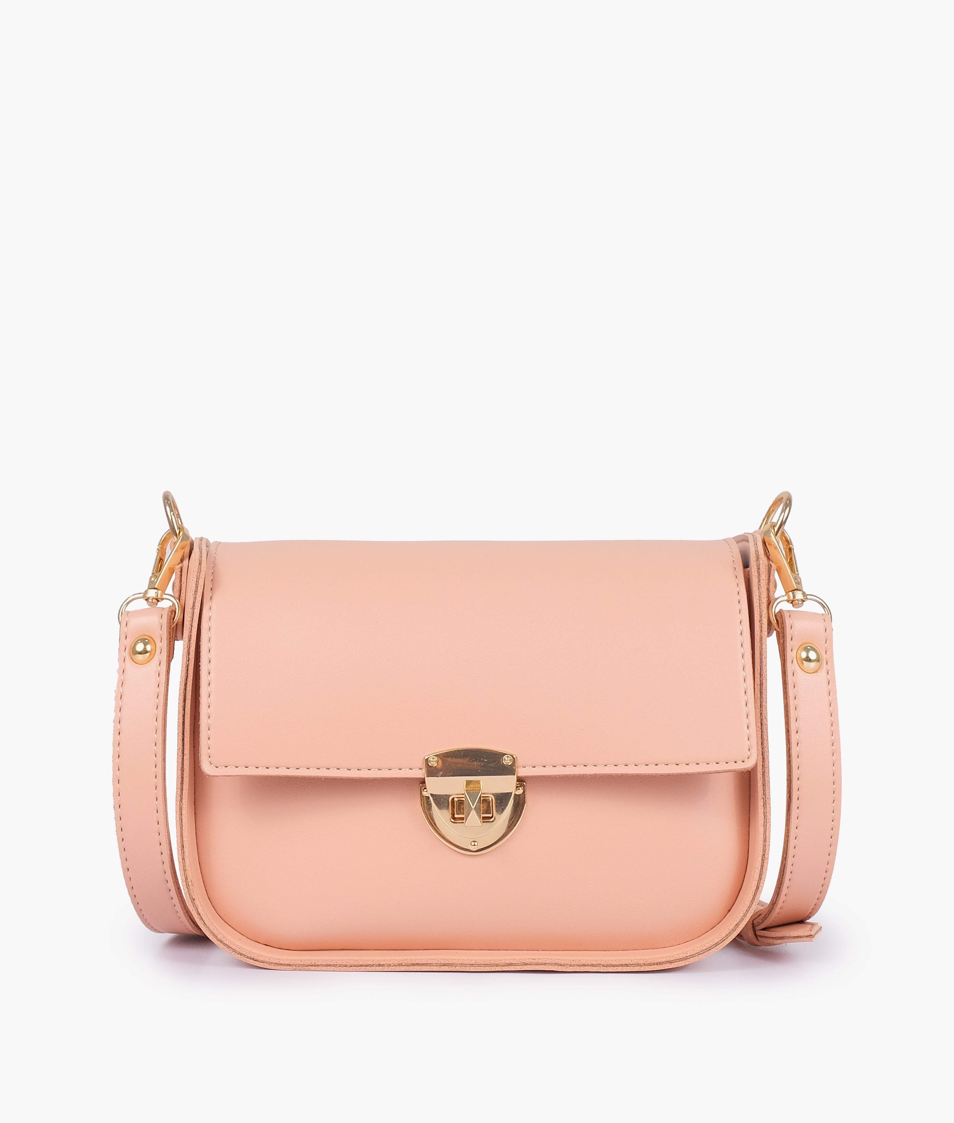 RTW Creation - Peach saddle bag with twist lock