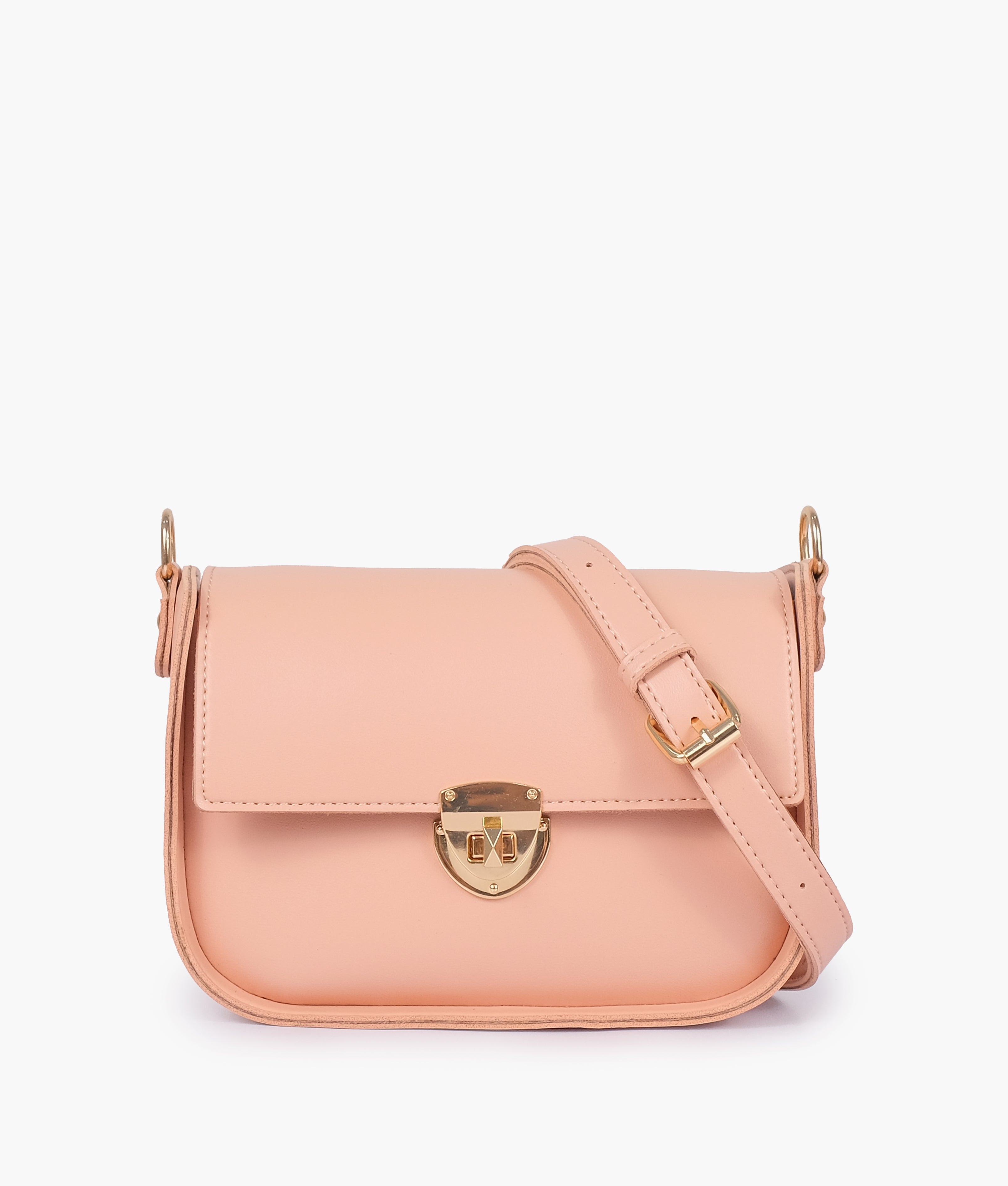 RTW Creation - Peach saddle bag with twist lock
