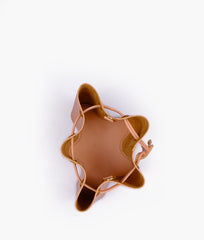 RTW Creation - Peach star drawstring bucket bag