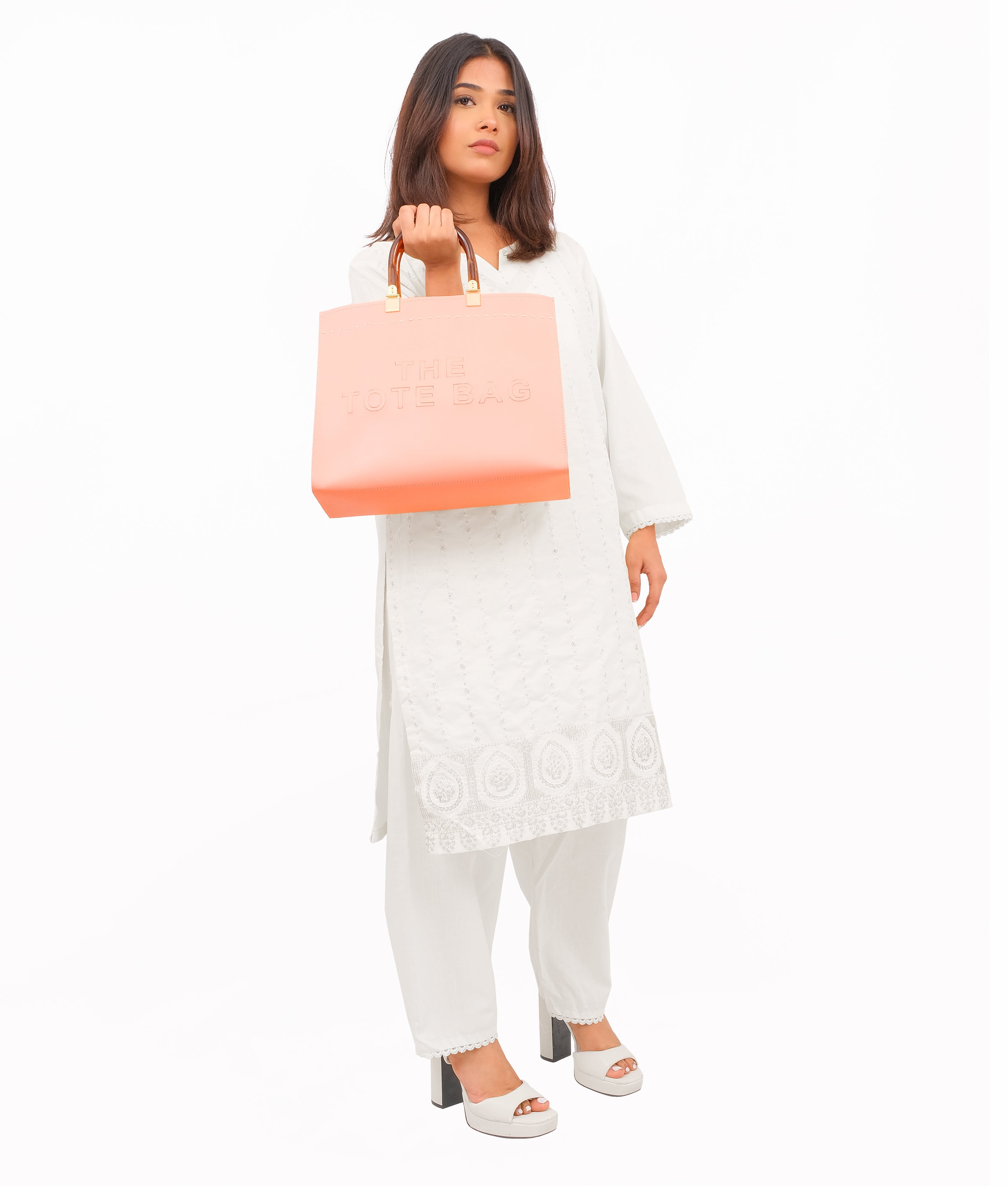 RTW Creation - Peach signature tote bag