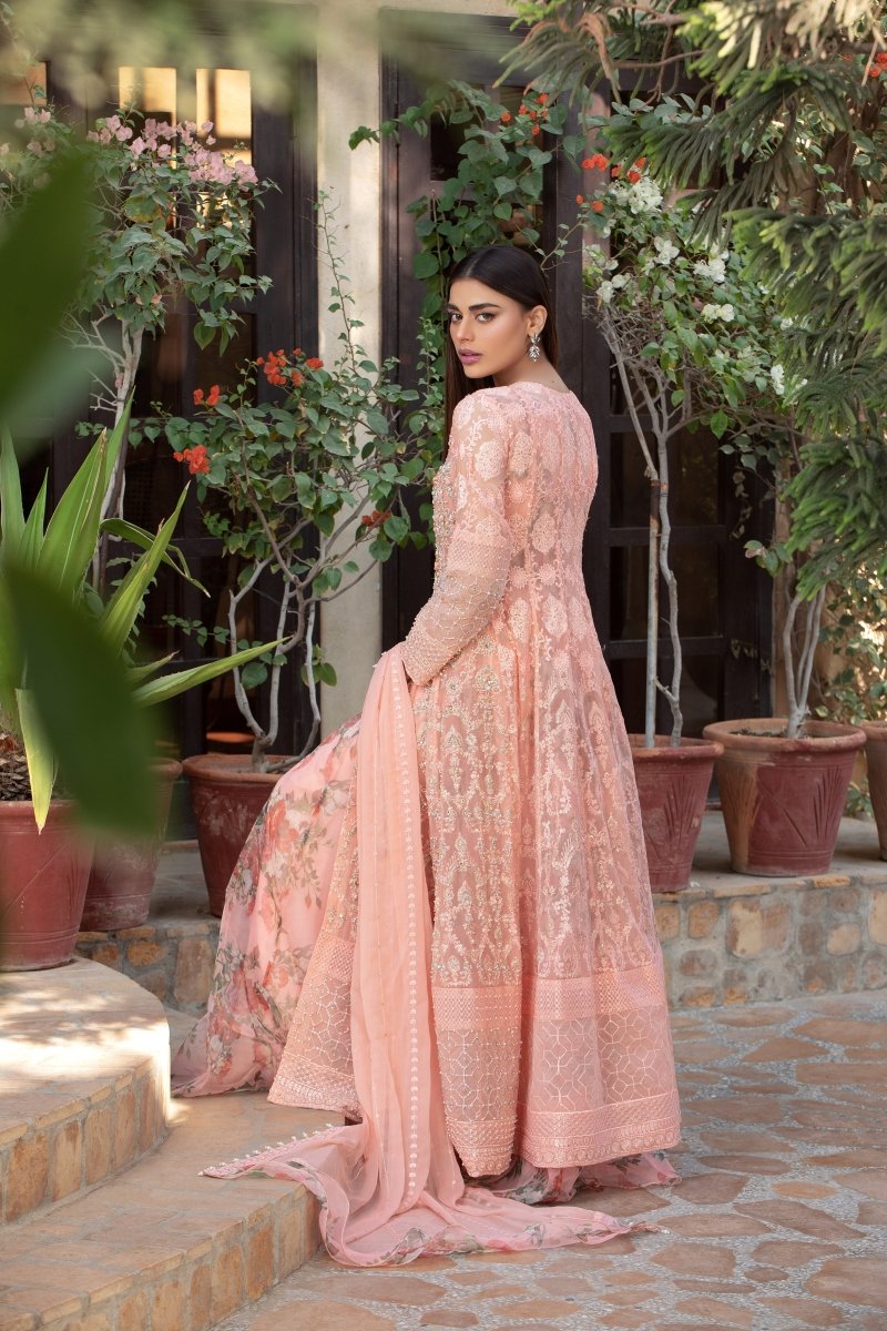 Manahils Stitched Formals K-175-Peachy Blossom