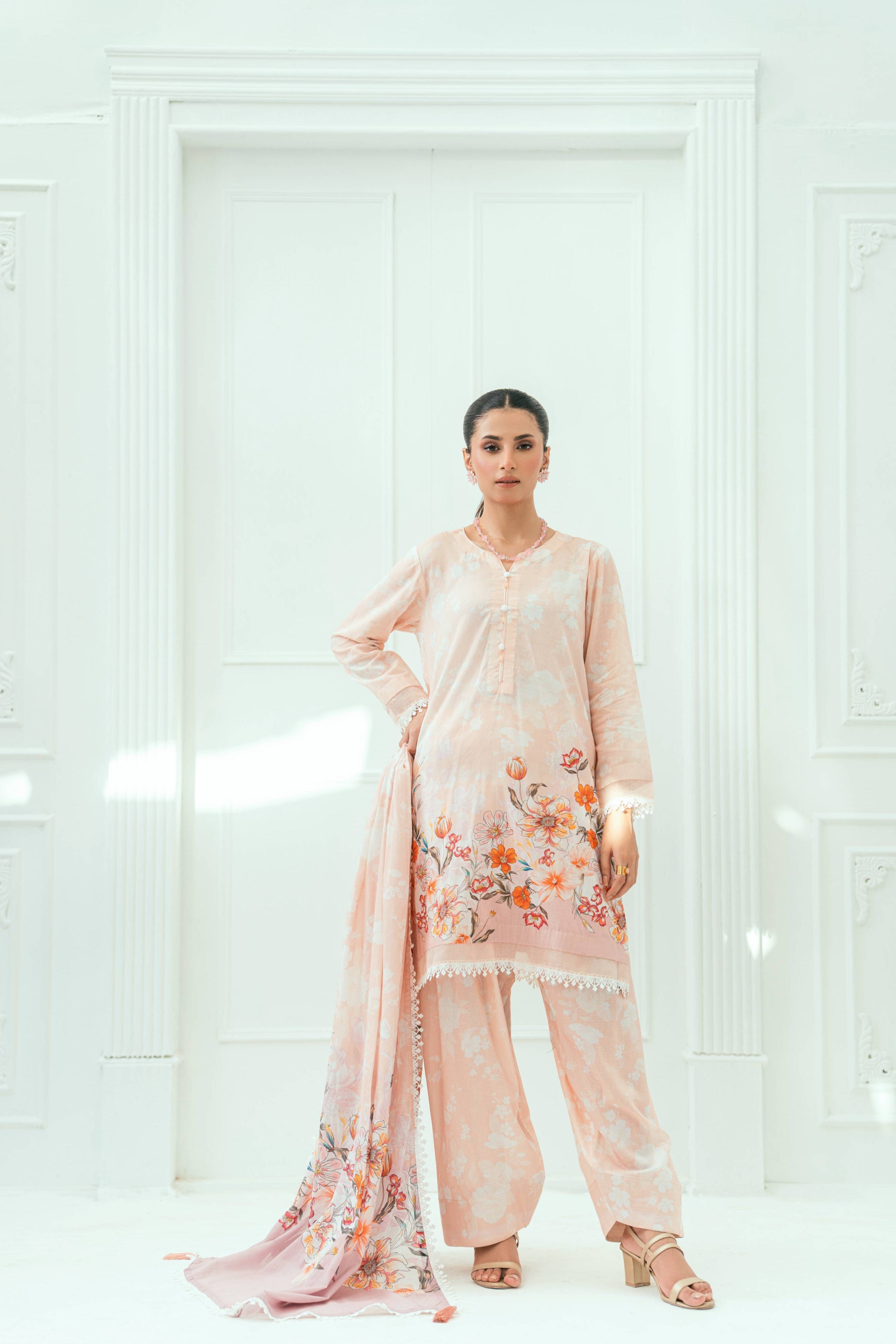 Amal Unstitched 3 Piece Printed Lawn Collection