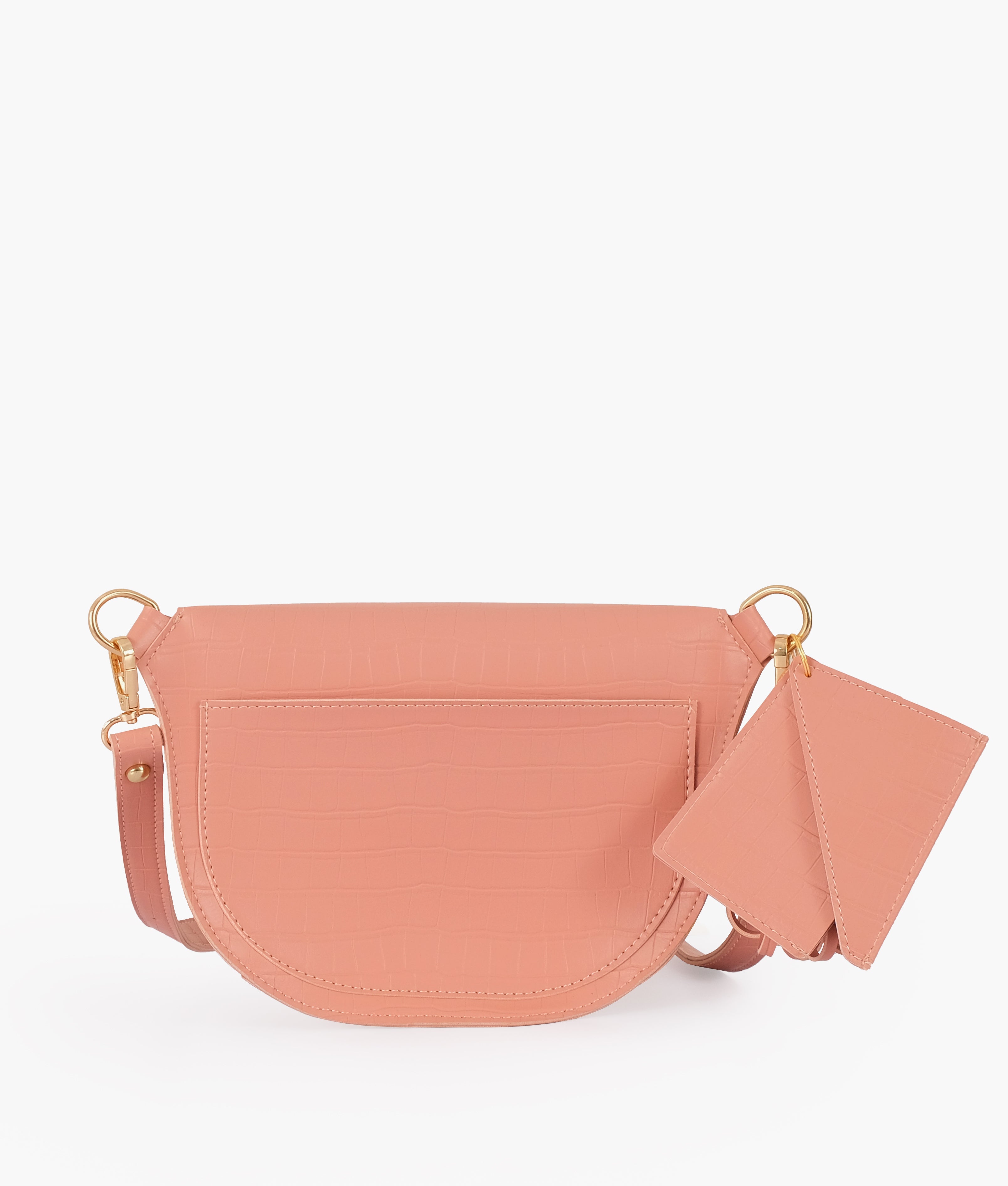 RTW Creation - Pink crocodile belt bag