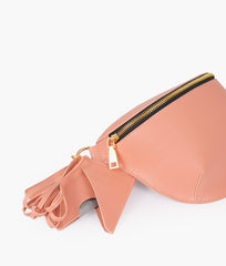 RTW Creation - Pink crocodile belt bag