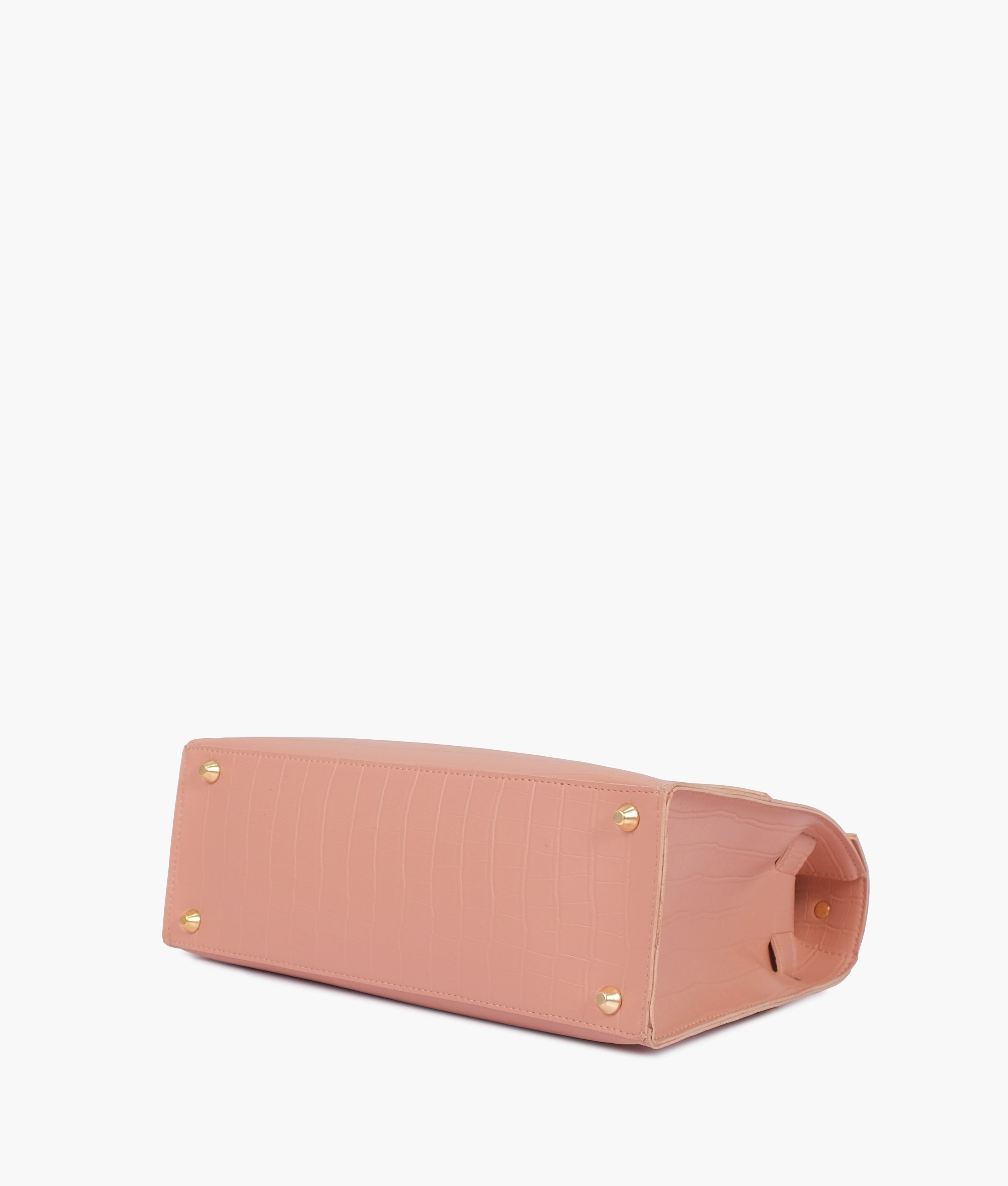RTW Creation - Pink top-handle crocodile mini bag