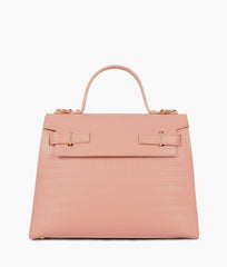 RTW Creation - Pink top-handle crocodile mini bag