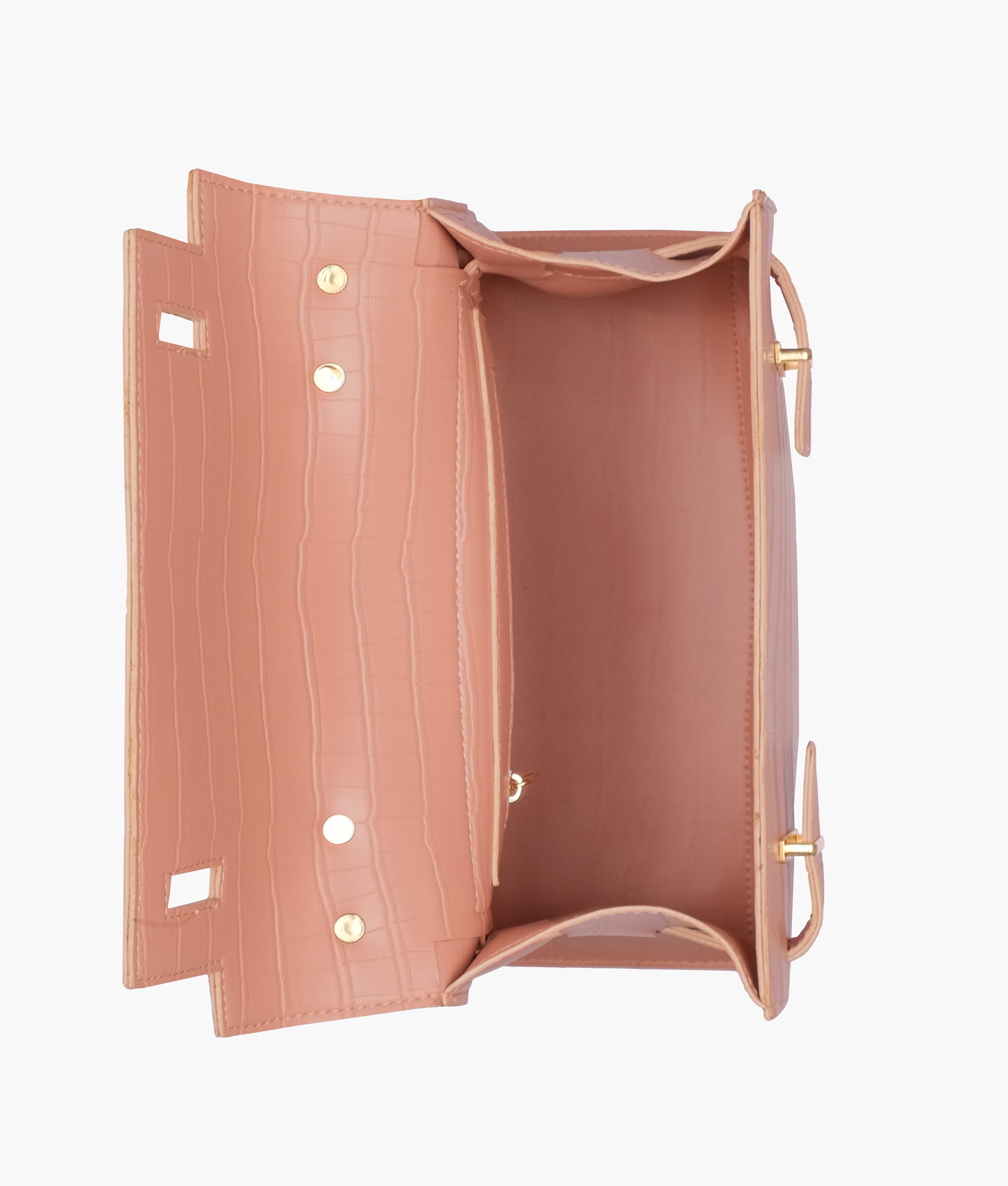 RTW Creation - Pink top-handle crocodile mini bag