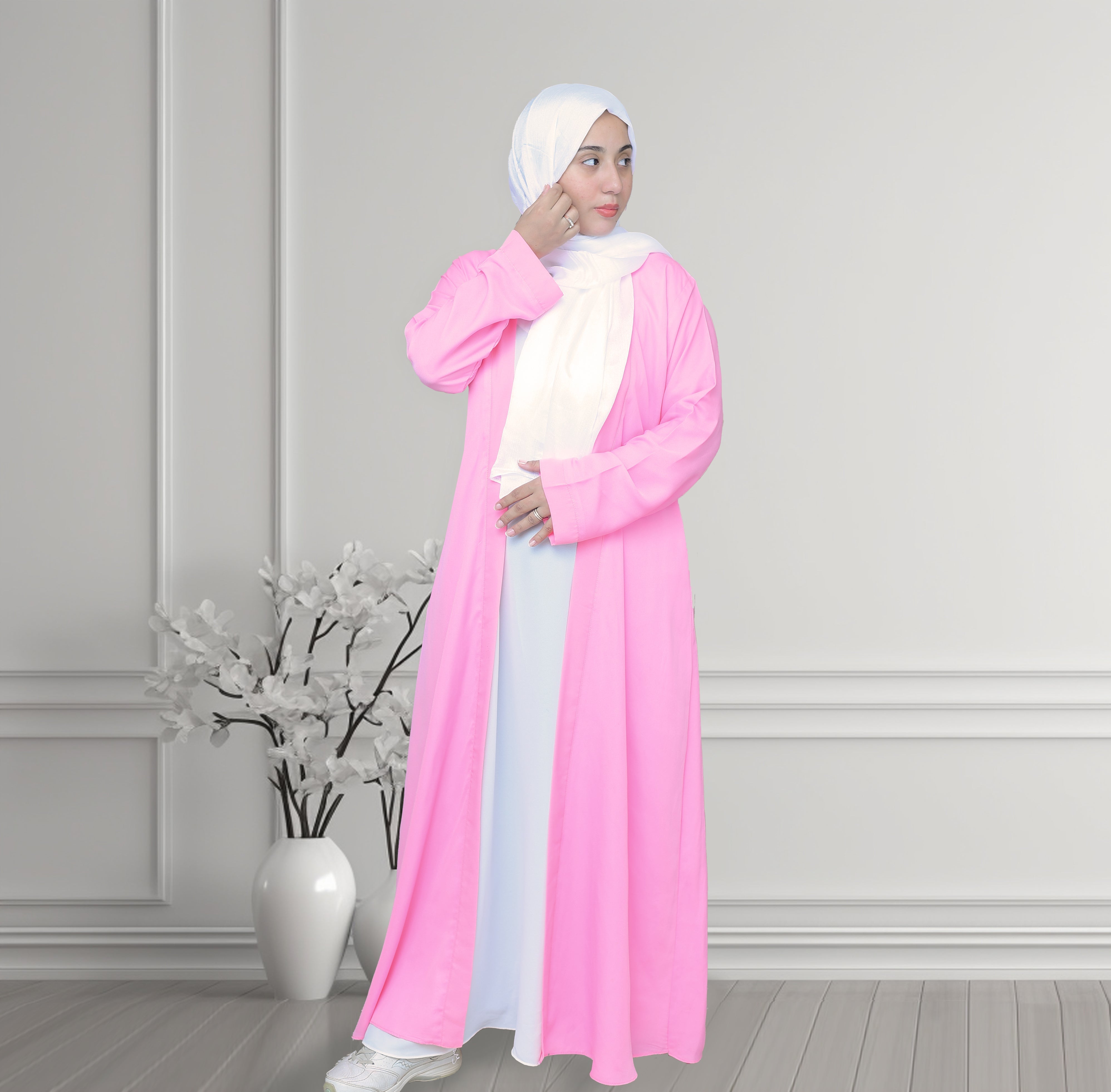 Bustangi Pink Abaya
