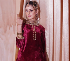 Aayra Stitched Winter Collection'2025-AY443 - Garnet 3Pc