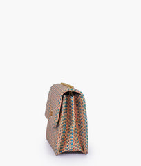 RTW Creation - Rainbow woven chain cross-body bag