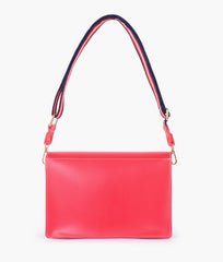 RTW Creation - Red half flap cross-body bag