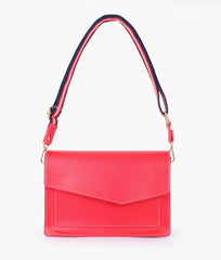 RTW Creation - Red half flap cross-body bag