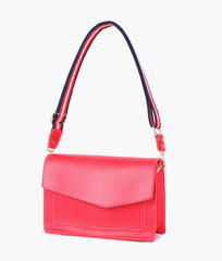RTW Creation - Red half flap cross-body bag