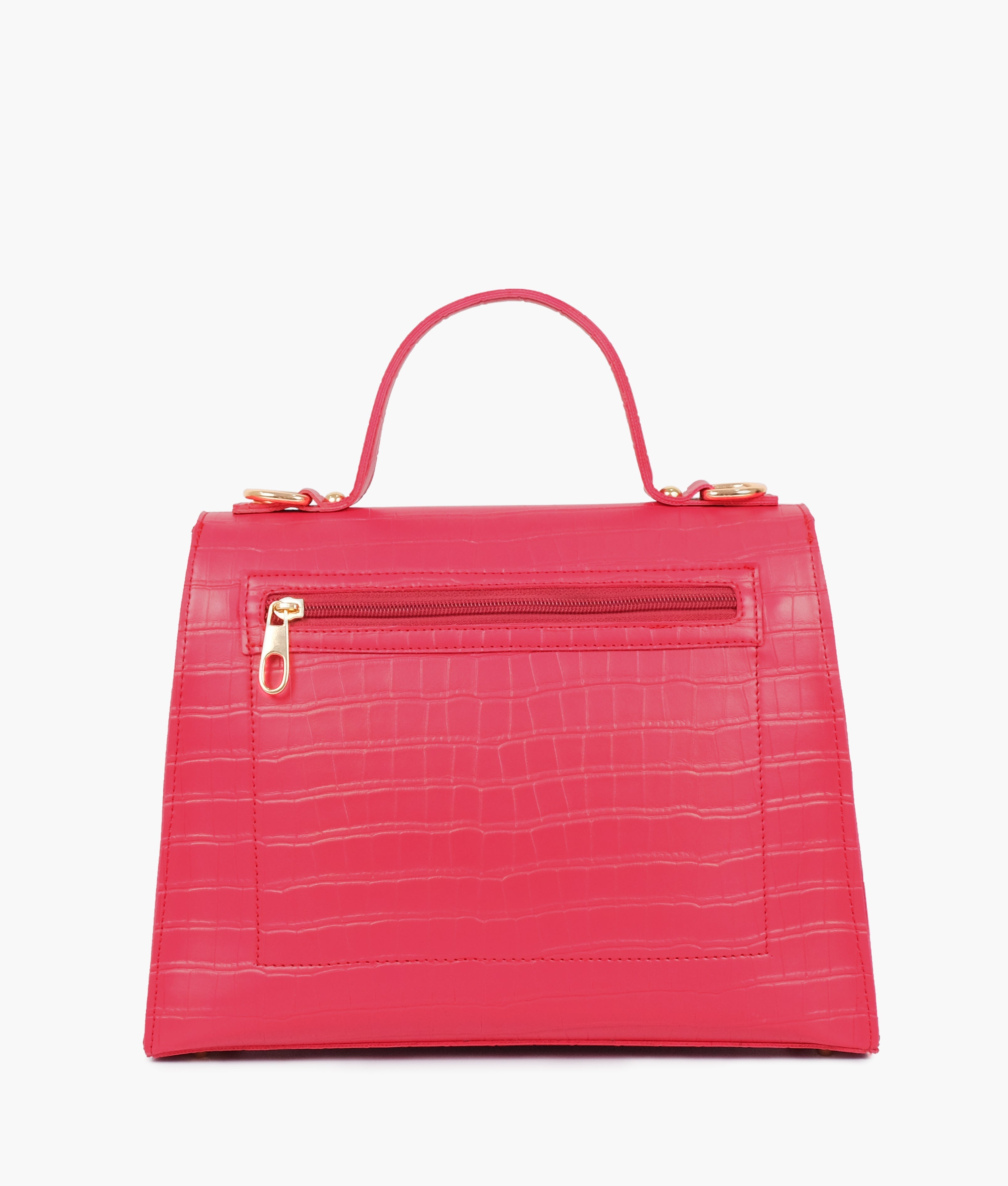 RTW Creation - Red top-handle crocodile mini bag