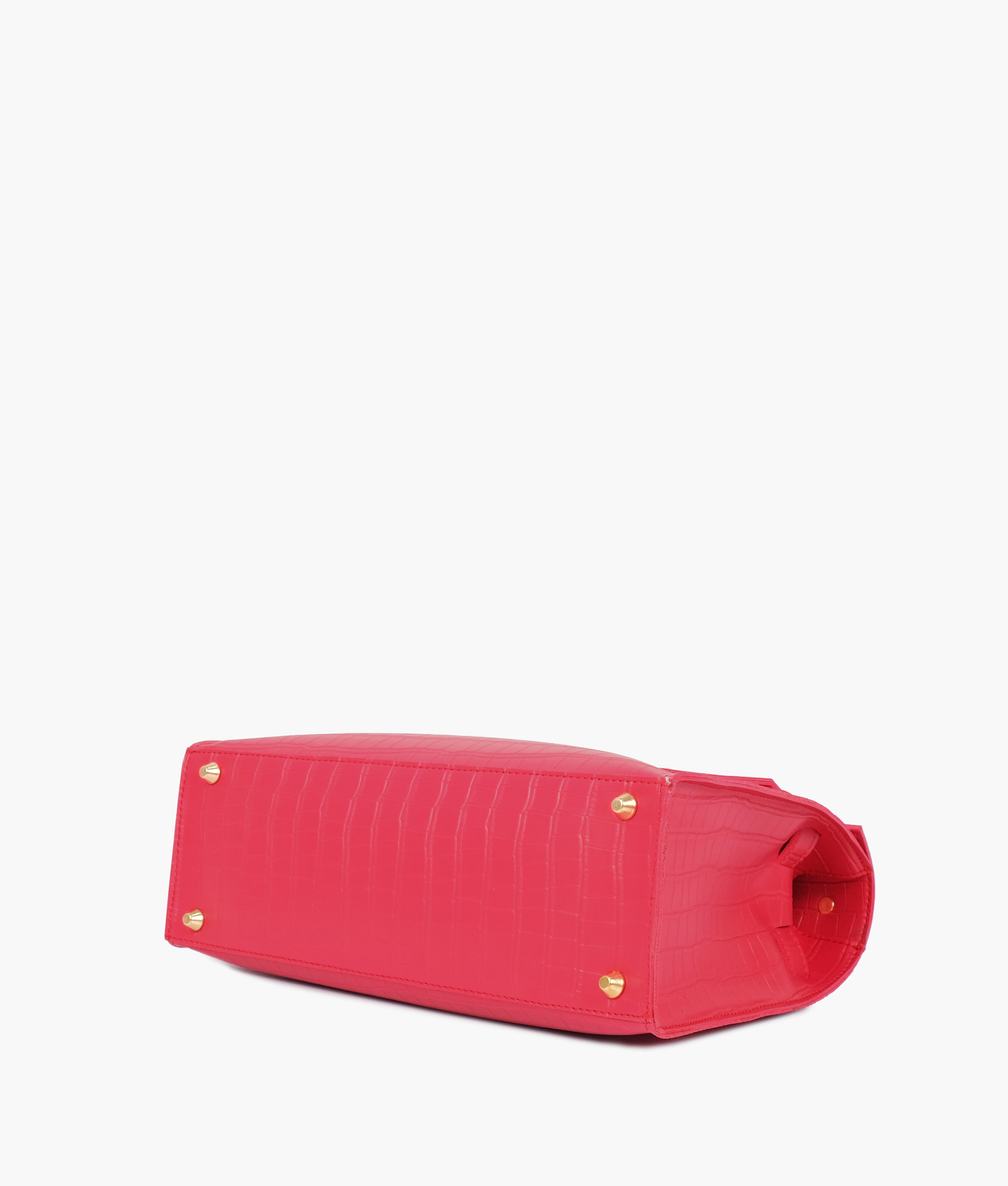 RTW Creation - Red top-handle crocodile mini bag