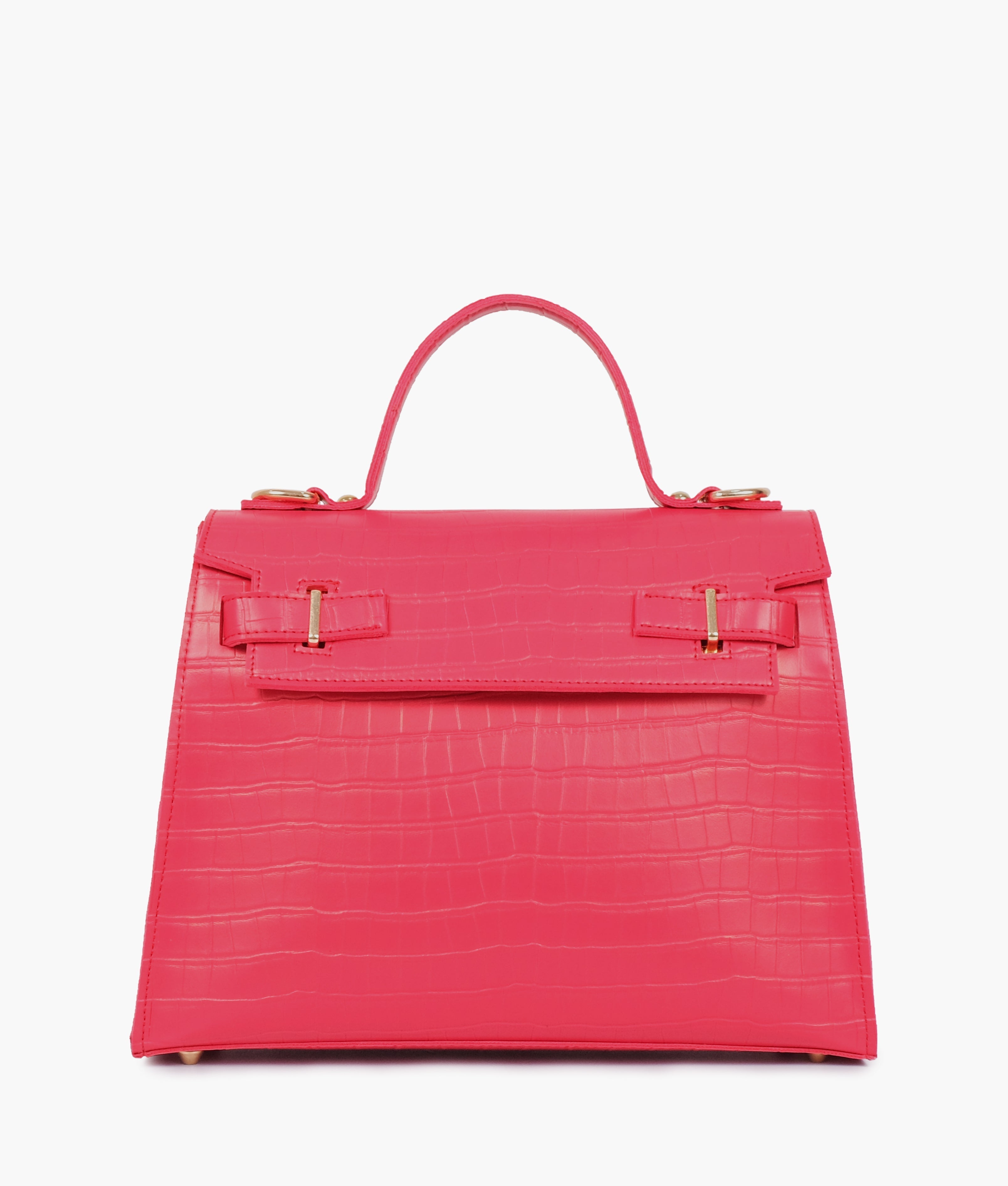 RTW Creation - Red top-handle crocodile mini bag