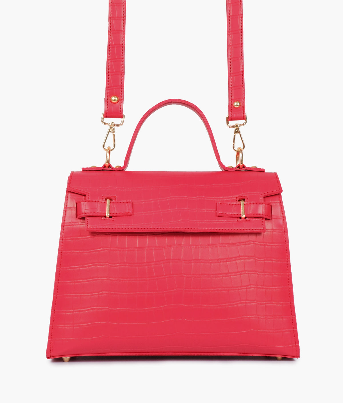 RTW Creation - Red top-handle crocodile mini bag