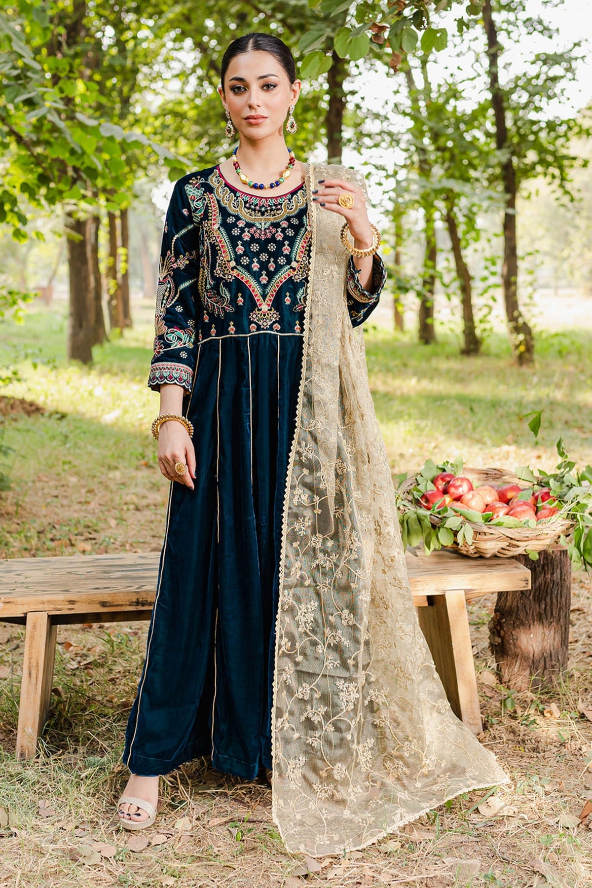 Panache Apparel Stitched Velvet Collection-Jahanara