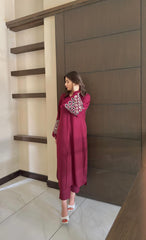 Manahils Unstitched Co Ords Embroidered Two Pc