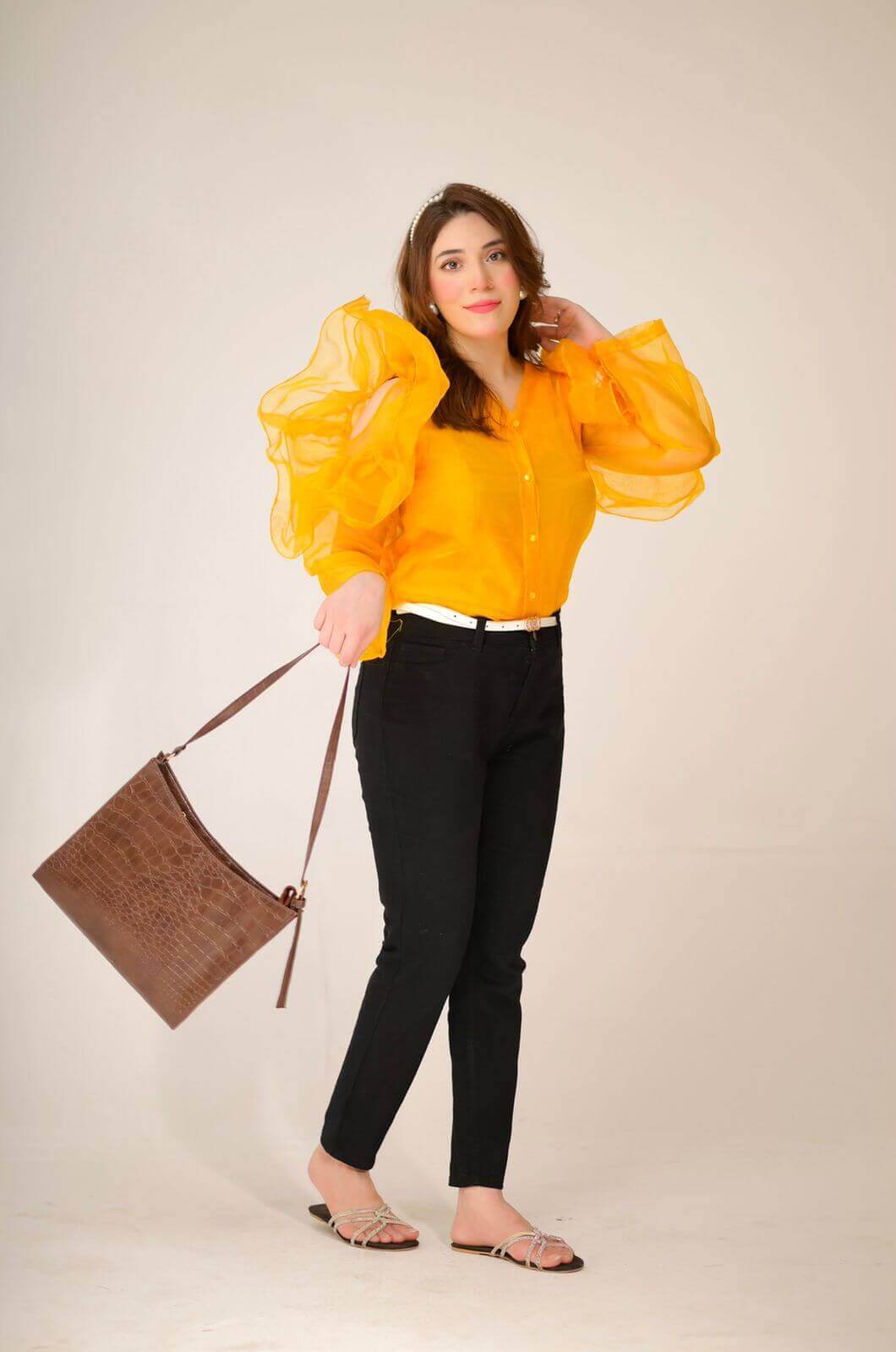 Half Moon crocodile Black - LEFTOVER - Bag X