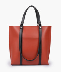 RTW Creation - Rust and black double-handle tote bag
