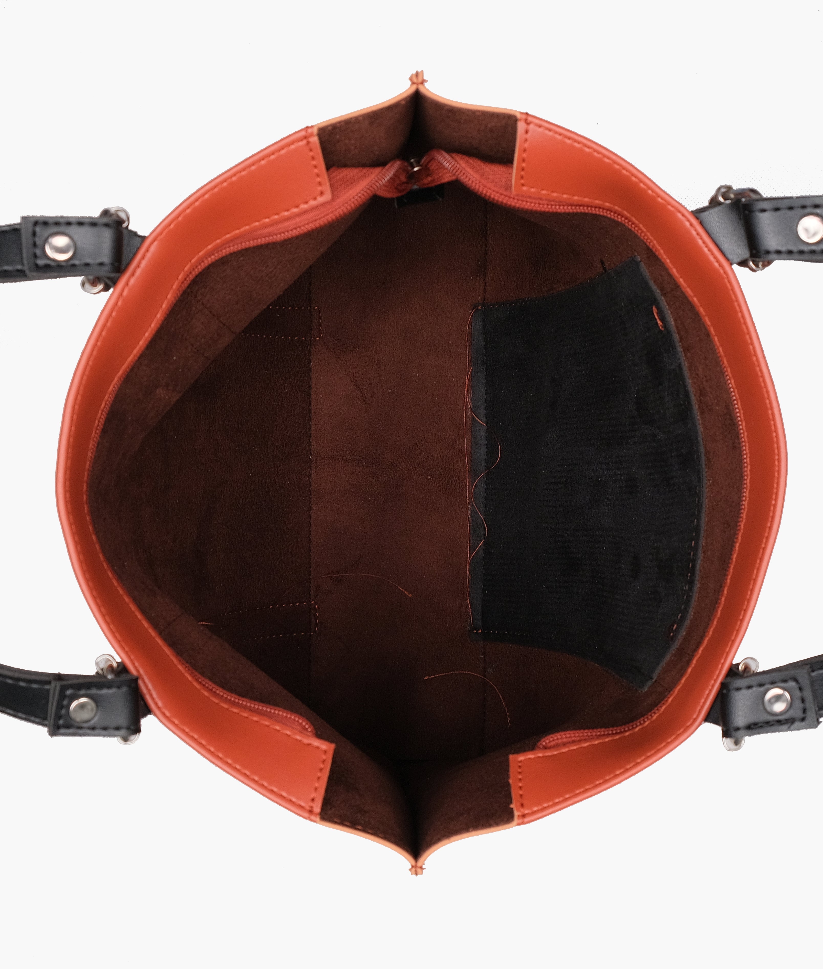 RTW Creation - Rust and black double-handle tote bag