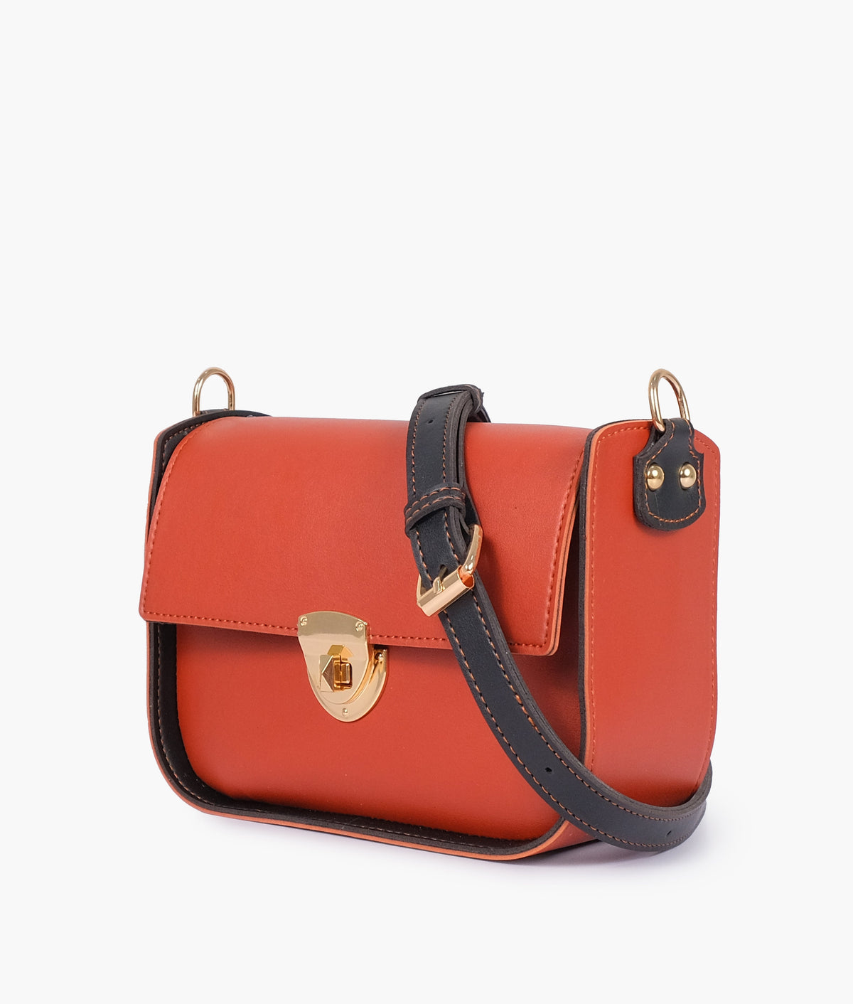 RTW Creation - Rust saddle bag with twist lock
