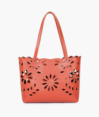 RTW Creation - Rust two-piece floral tote
