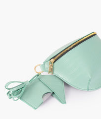 RTW Creation - Sea green crocodile belt bag