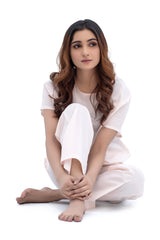12 AM By Khawar Latif Creamy Peach  Night suit