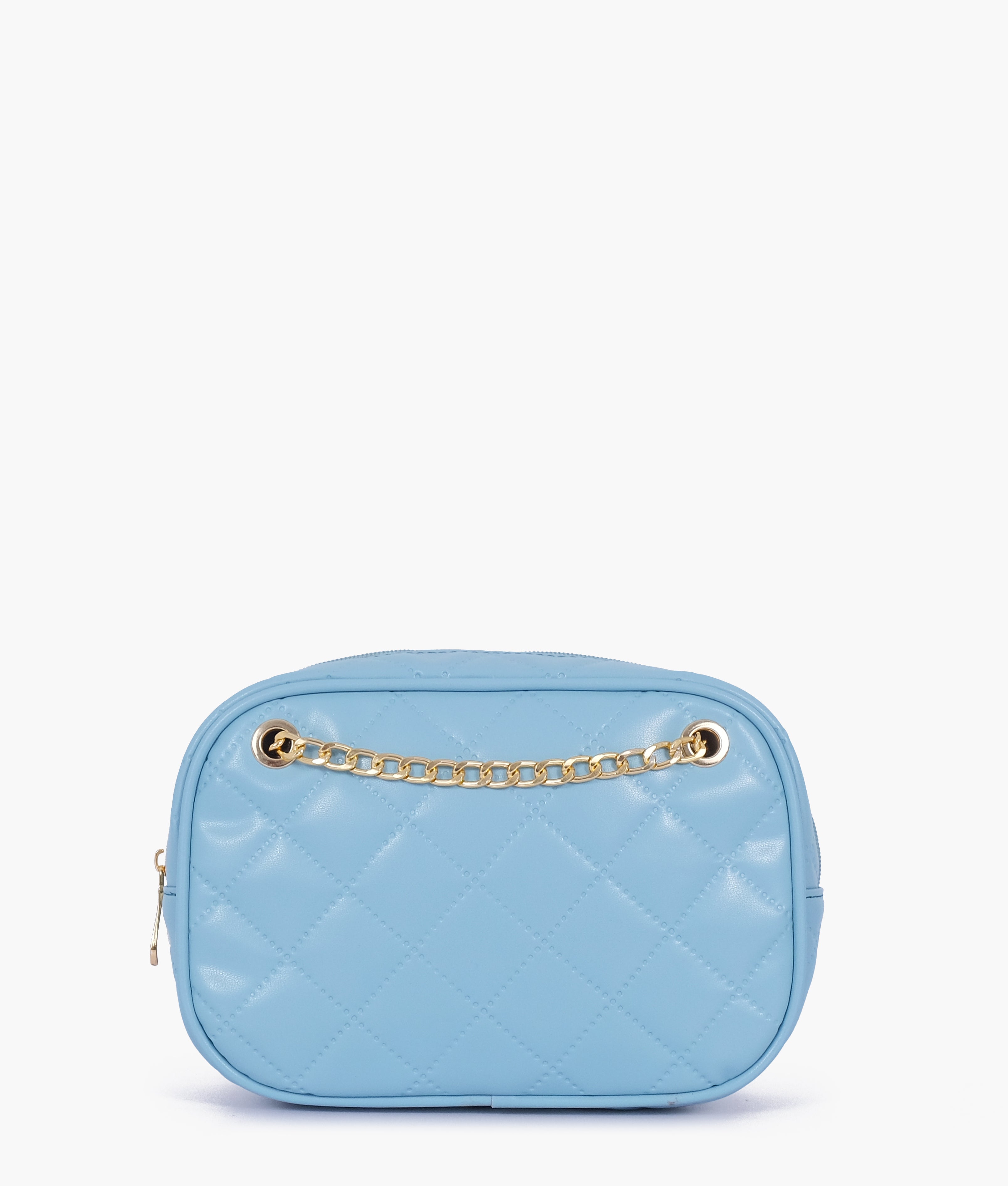 RTW Creation - Sky blue quilted rectangle cross-body bag