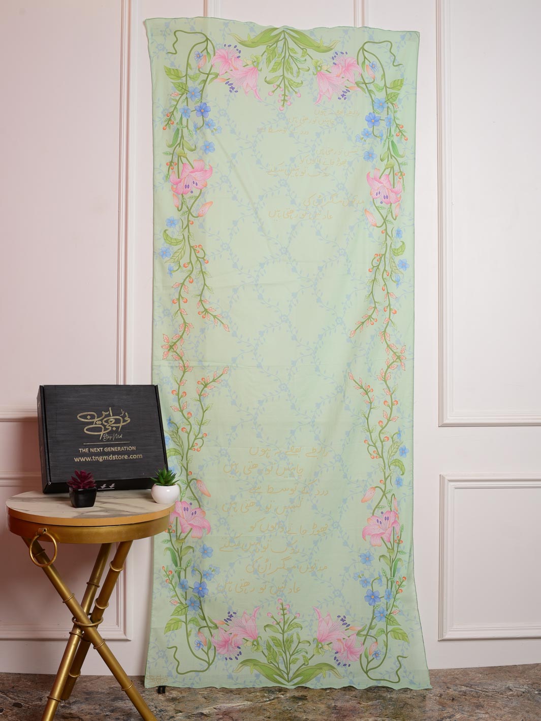 Tng By Md Stole Collection-Aadat Stole (Crystal Green)