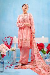 Stylish digital printed 3 pc suits for girls â?? lightweight, breathable & perfect for parties, Eid & special occasions.