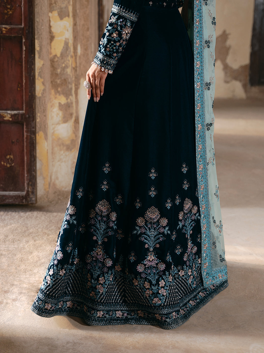Siara By Flossie Unstitched 3 Piece Formals Velvet Collection'2025-V-101