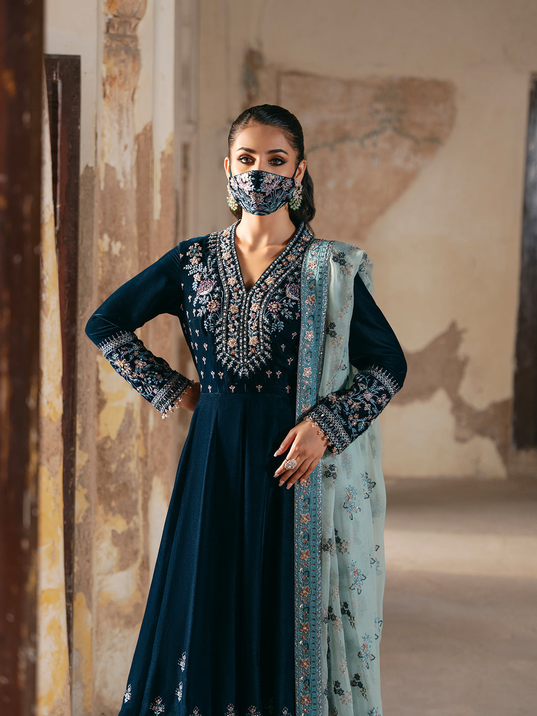 Siara By Flossie Unstitched 3 Piece Formals Velvet Collection'2025-V-101