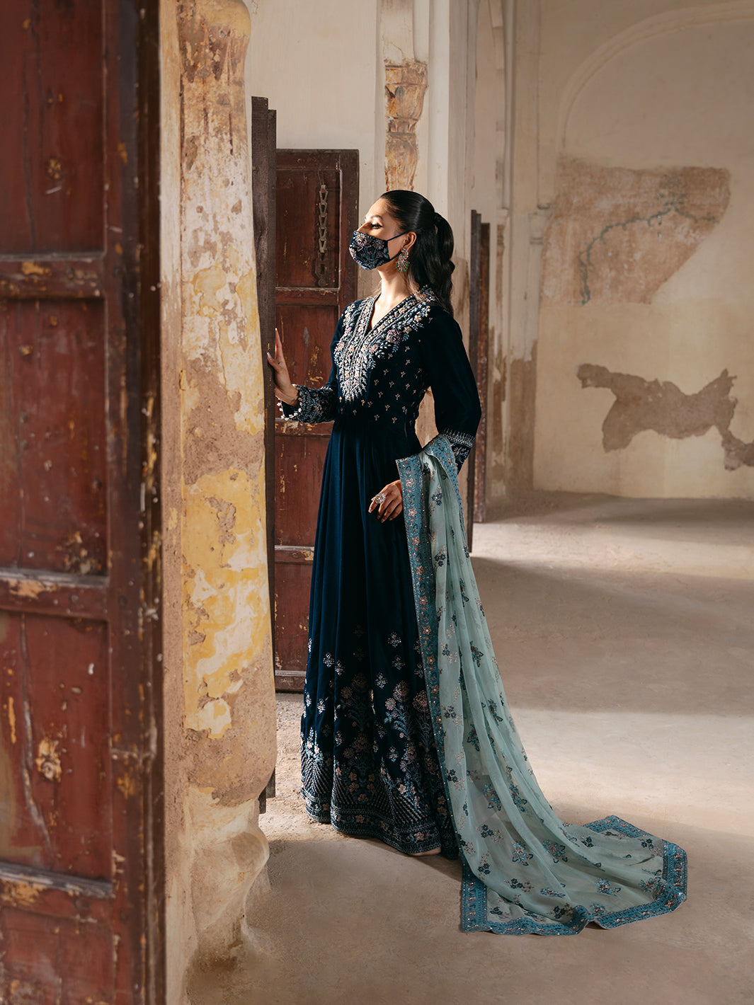 Siara By Flossie Unstitched 3 Piece Formals Velvet Collection'2025-V-101