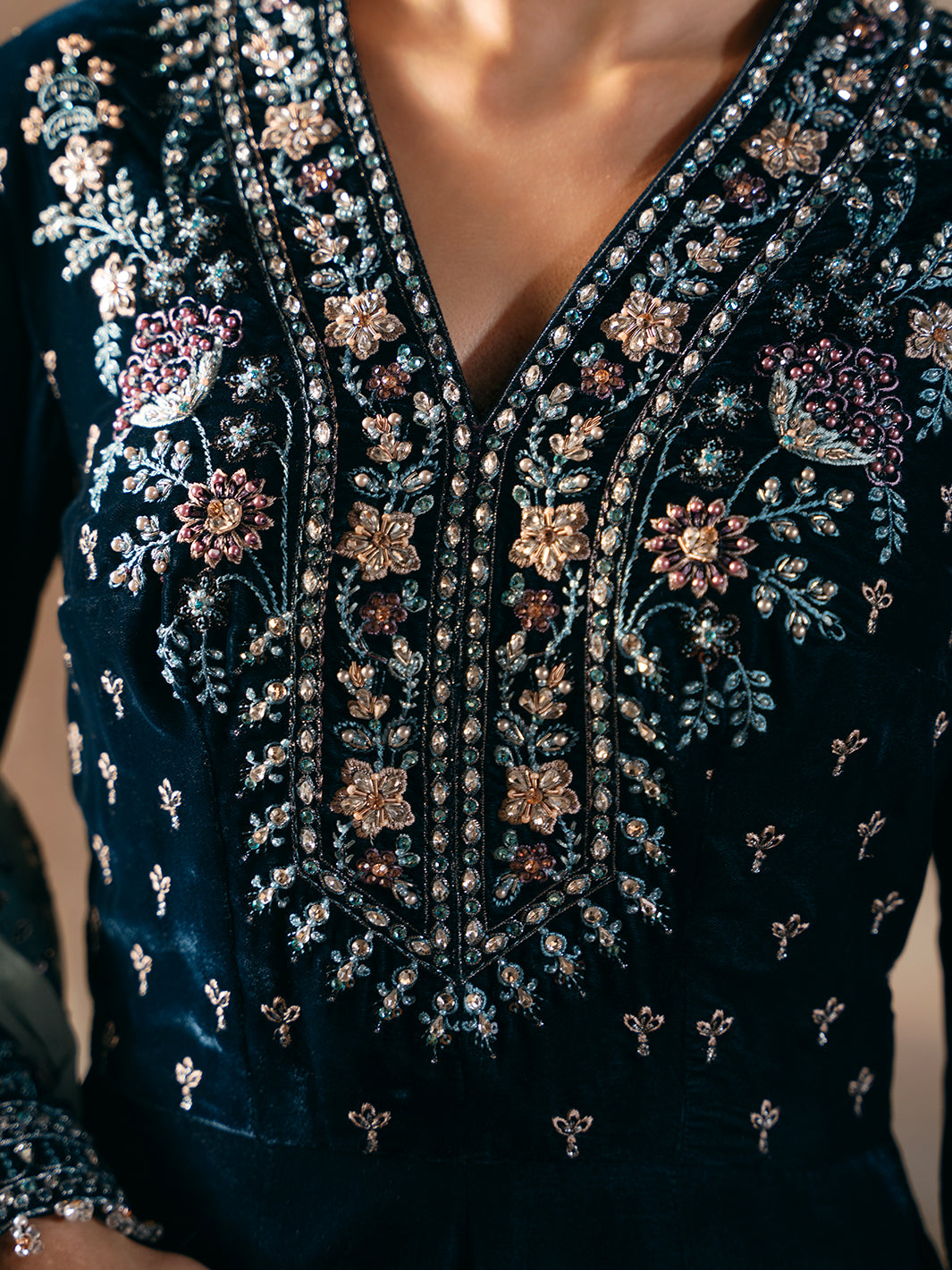 Siara By Flossie Unstitched 3 Piece Formals Velvet Collection'2025-V-101