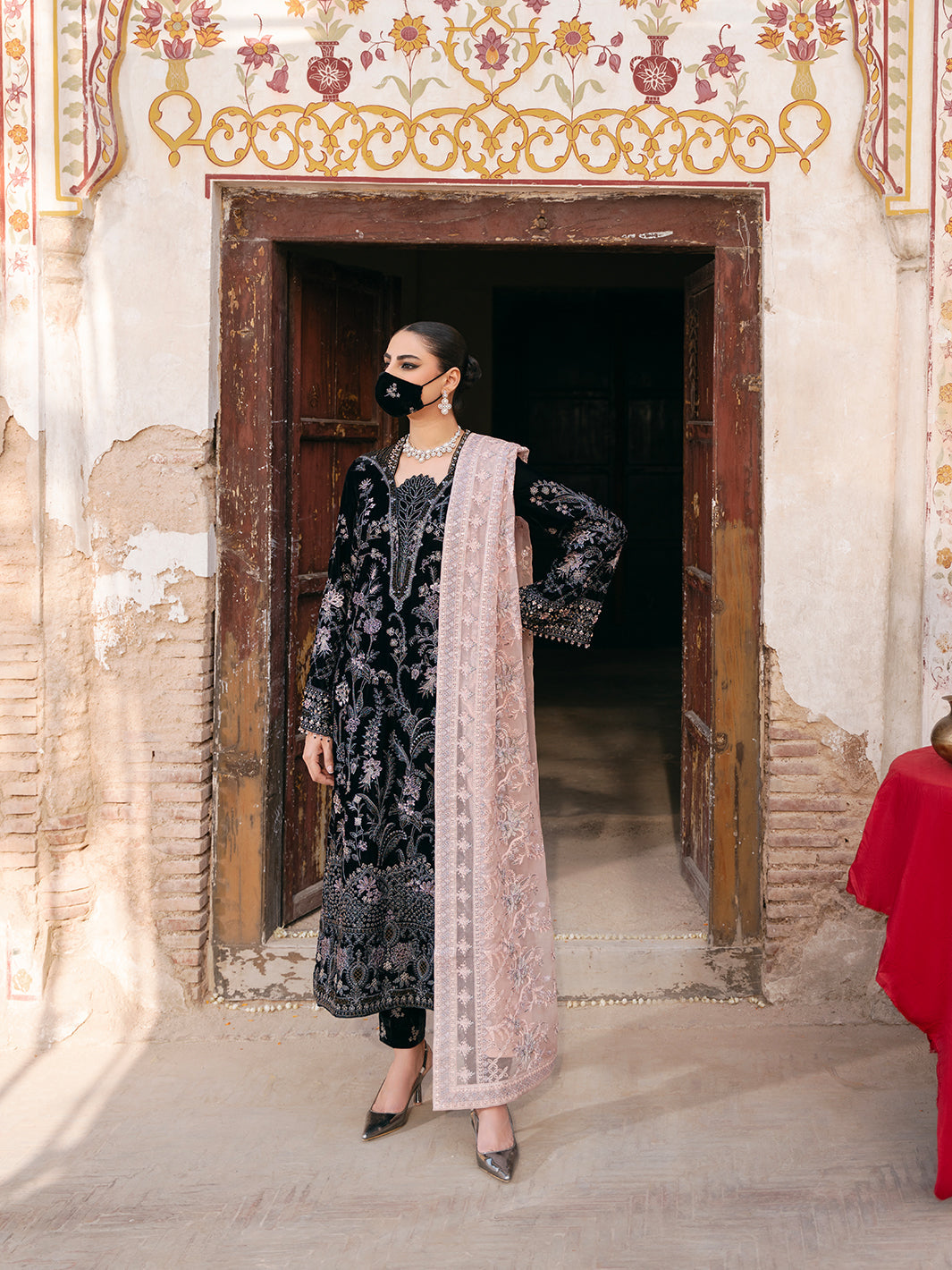 Siara By Flossie Unstitched 3 Piece Formals Velvet Collection'2025-V-103 - A