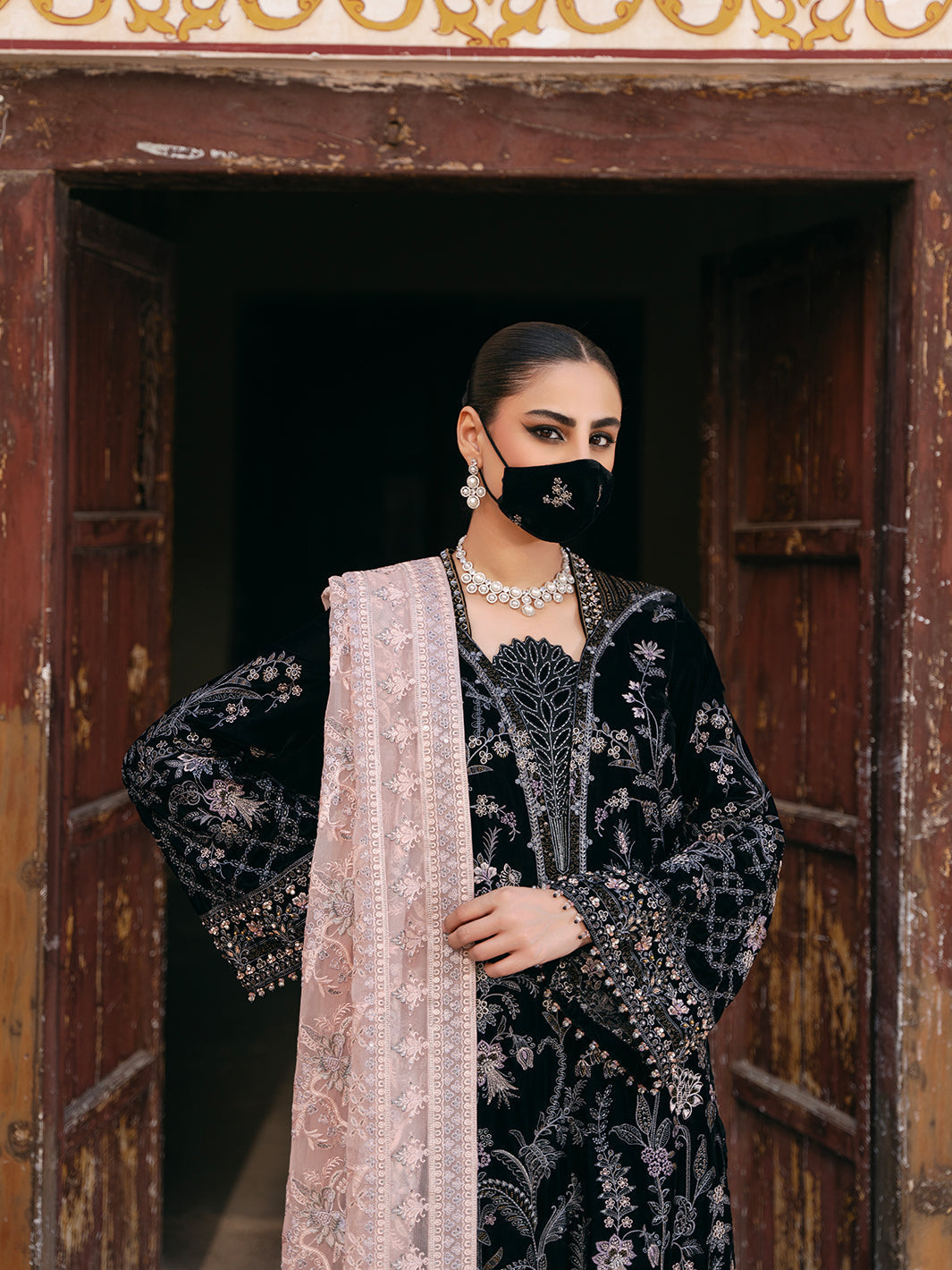 Siara By Flossie Unstitched 3 Piece Formals Velvet Collection'2025-V-103 - A