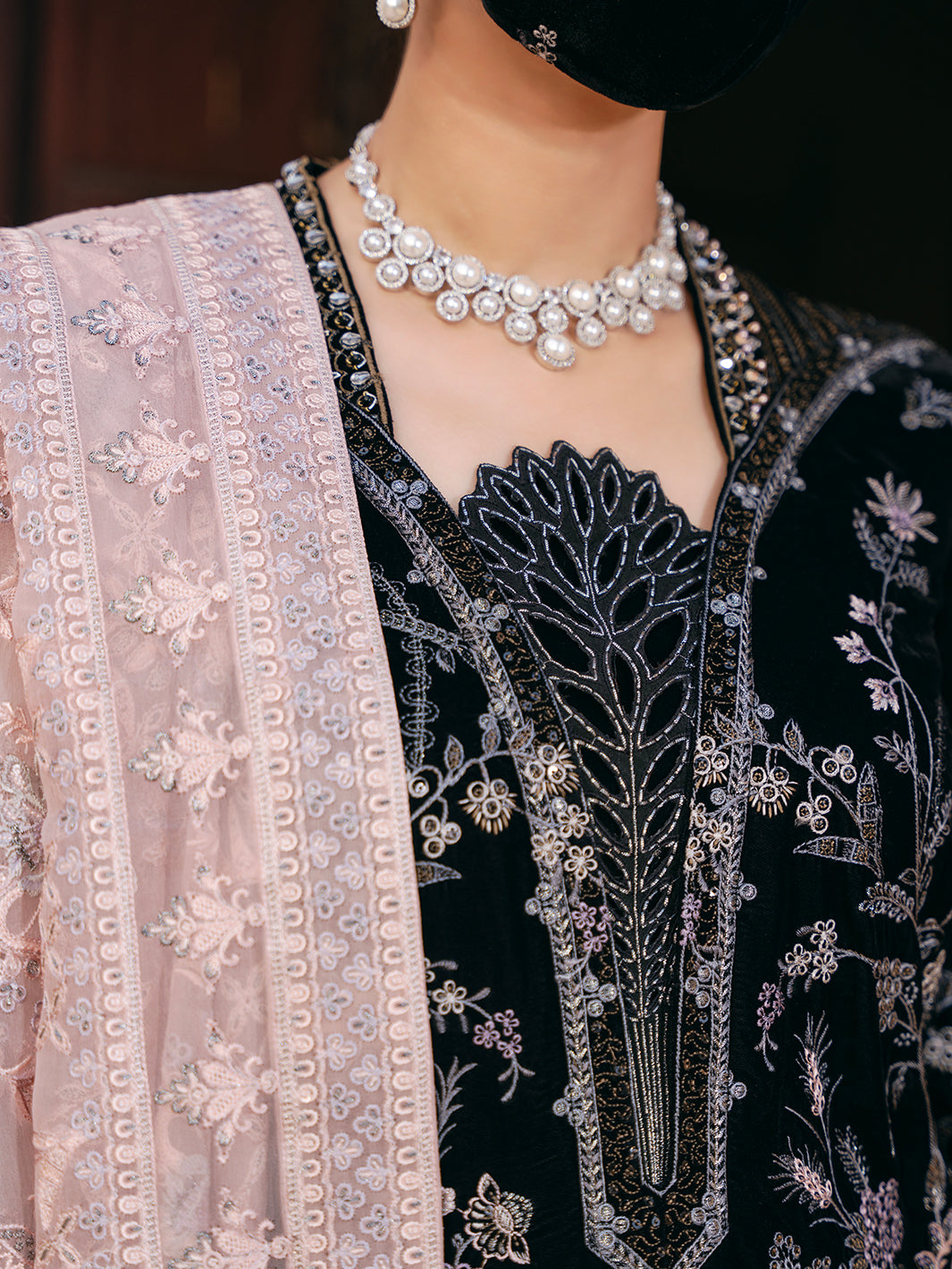 Siara By Flossie Unstitched 3 Piece Formals Velvet Collection'2025-V-103 - A