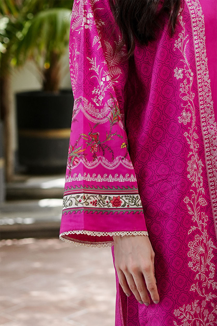 Waniya Stitched 3 Piece Summer Lawn Collection'2025-Pink Sorbet
