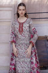 Waniya Stitched 3 Piece Digital Printed & Emb Lawn Collection'2025-ELENA