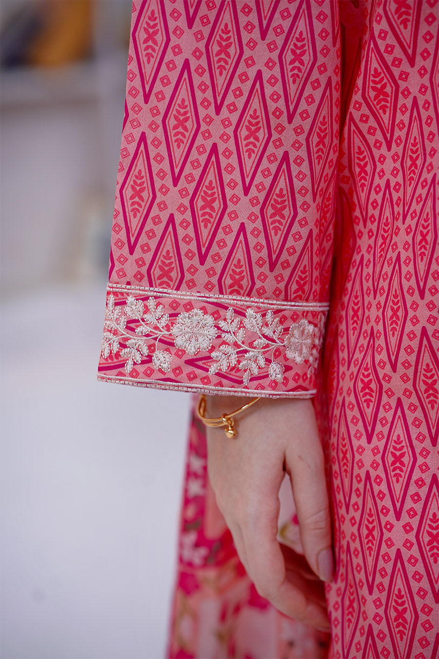 Waniya Stitched 3 Piece Digital Printed & Emb Lawn Collection'2025-EMILIA