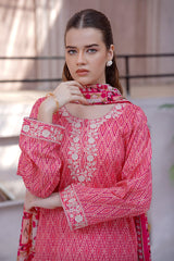 Waniya Stitched 3 Piece Digital Printed & Emb Lawn Collection'2025-EMILIA
