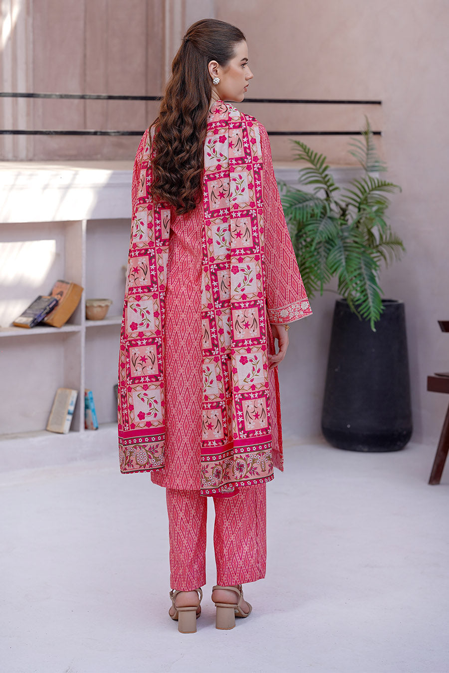 Waniya Stitched 3 Piece Digital Printed & Emb Lawn Collection'2025-EMILIA